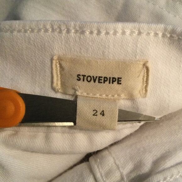 Madewell Stovepipe Jeans white size 24 MC636 - Picture 6 of 8